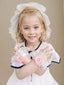 WHITE SATIN SHEER LACE FLORAL DETACHABLE CUFF SLEEVES FOR BIRTHDAY WEDDING ACCESSORIES