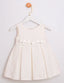 WHITE SPECIAL OCCASION DRESS WITH 3D BUTTERFLY WAISTBAND ACCESSORY AND MATCHING HAT PERFECT FOR WEDDINGS CHRISTENINGS BIRTHDAYS