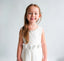 WHITE SPECIAL OCCASION DRESS WITH 3D BUTTERFLY WAISTBAND ACCESSORY AND MATCHING HAT PERFECT FOR WEDDINGS CHRISTENINGS BIRTHDAYS
