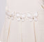 WHITE SPECIAL OCCASION DRESS WITH 3D BUTTERFLY WAISTBAND ACCESSORY AND MATCHING HAT PERFECT FOR WEDDINGS CHRISTENINGS BIRTHDAYS